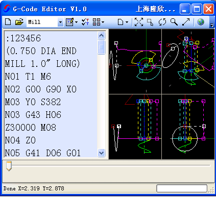 在线G代码编辑，加工系统 G-Code Editor